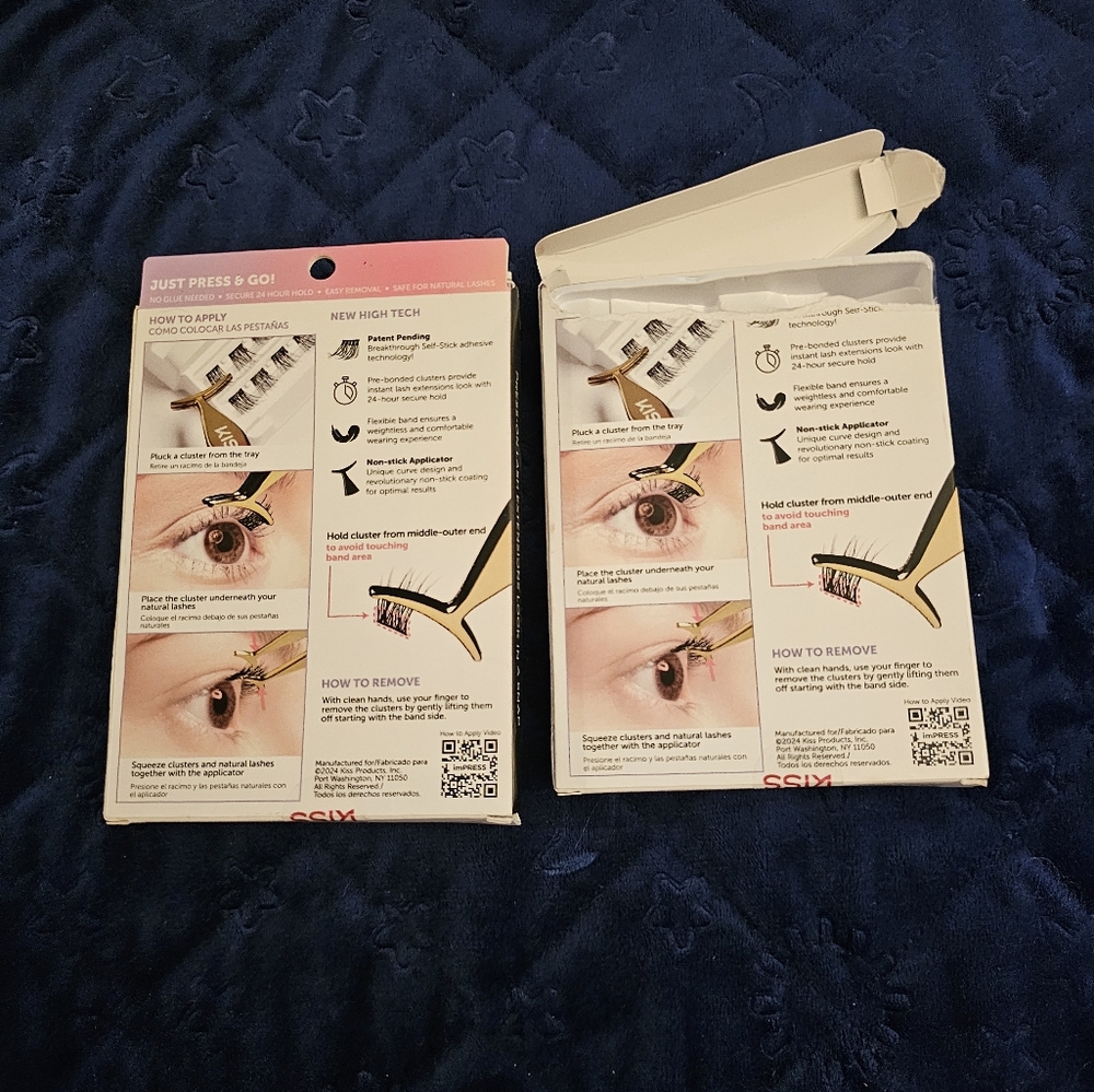 KISS imPRESS Press-On Falsies Voluminous Curly 2 Pack Of 36 New - Picture 2 of 4